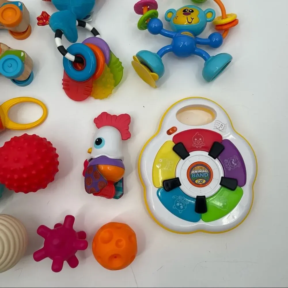 TODDLER TOY BUNDLE Sensory Ball Noisemaker Indestructible Book Teething Learning